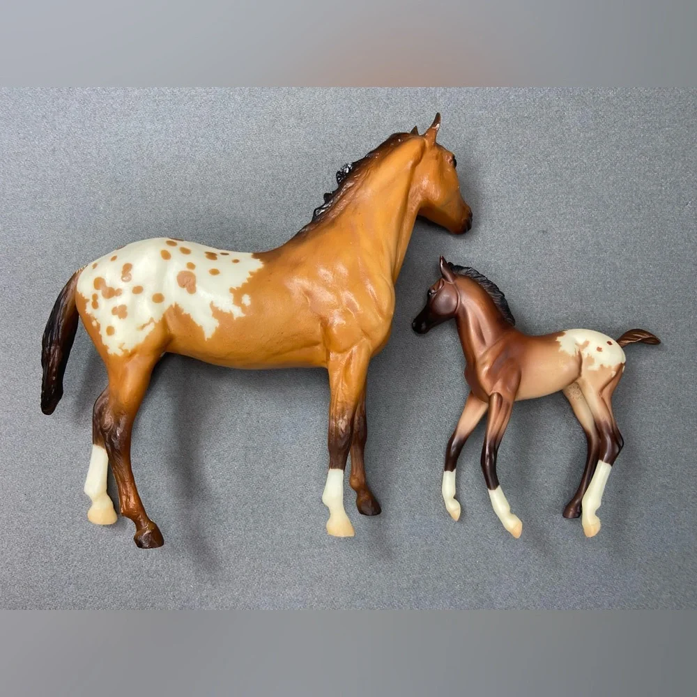Breyer Horse Model #62005 Mares and Foals Appaloosa Mare and Morgan Foal